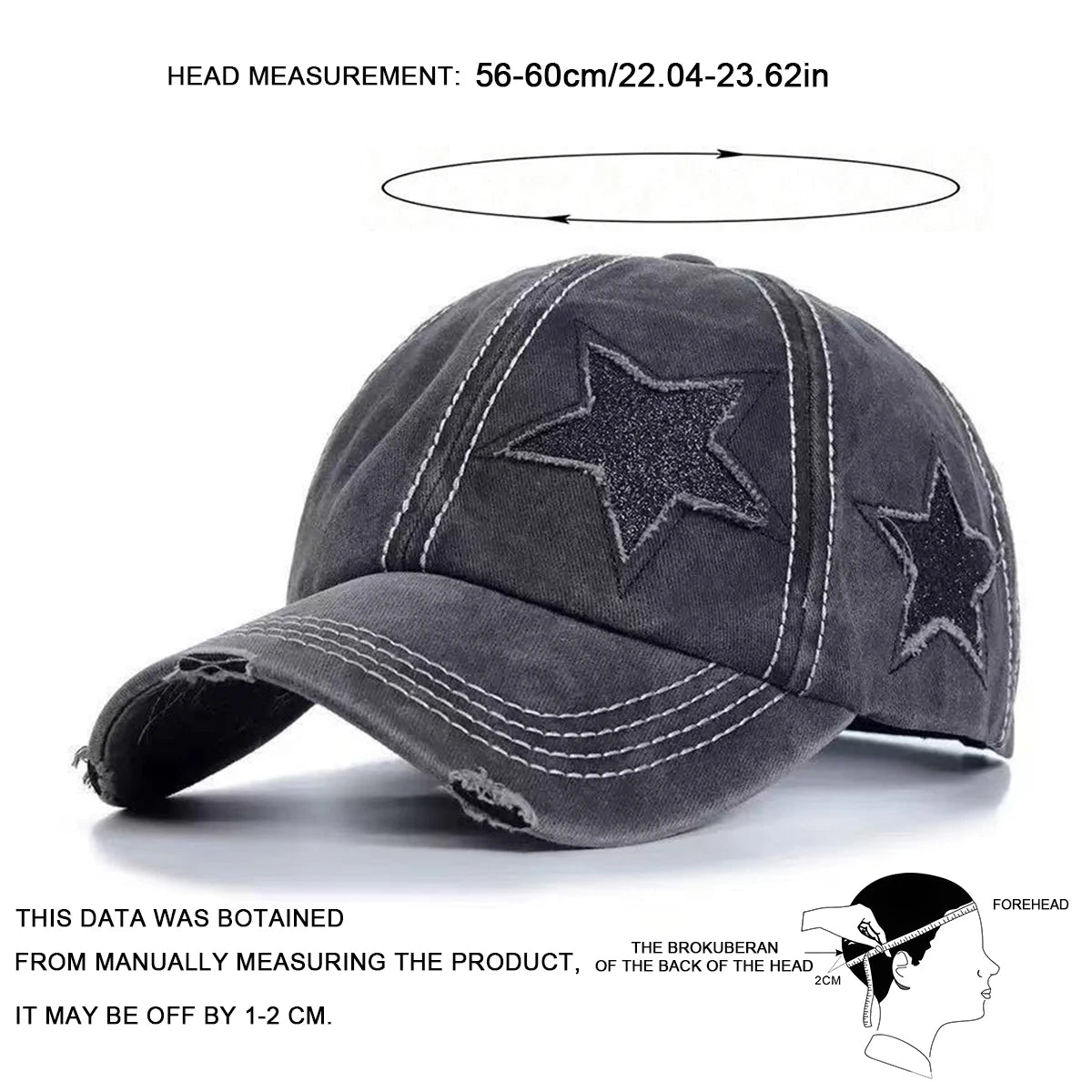 YKRON Star Embroidery Baseball Cap