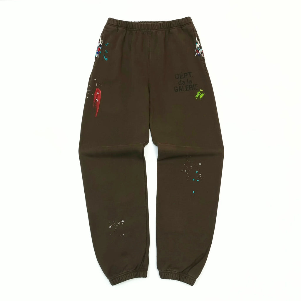 YKRON Hand-Drawn Letter Print Casual Sweatpants