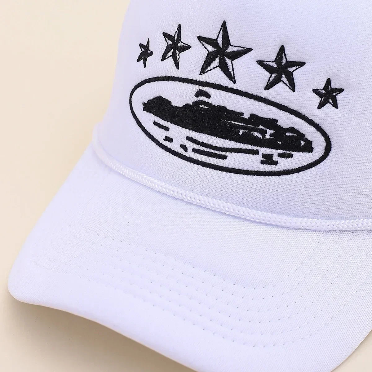 YKRON Embroidered Five Star Trucker Hat