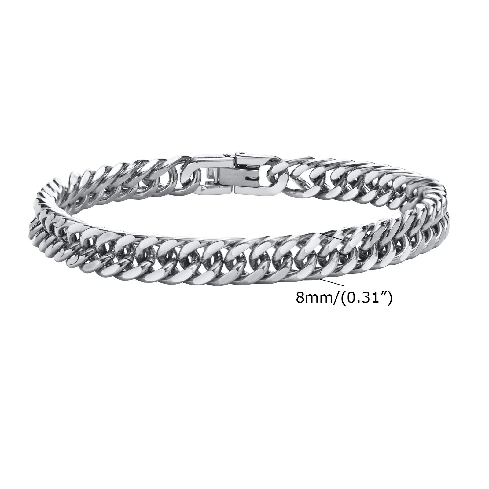 YKRON Heavy Cuban Stainless Steel Bracelet