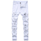YKRON Y2K Distressed Red Hip Hop Jeans