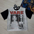 YKRON Rhinestone Diamond Baggy Streetwear Tee