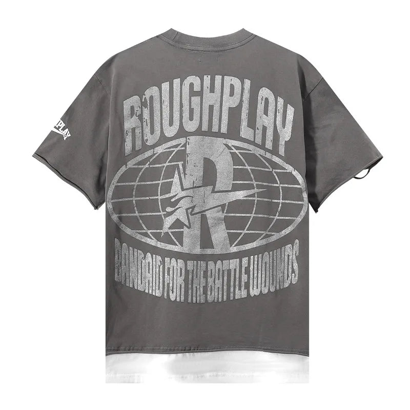 YKRON Rough Play Diamond Short Sleeve Oversized Tee