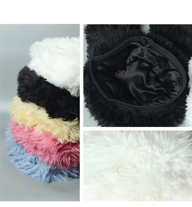 YKRON Y2K Rabbit Ears Plush Beanie