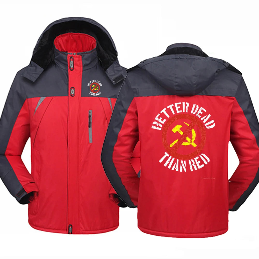 YKRON Better Dead Than Red Windproof Hoodie Jacket
