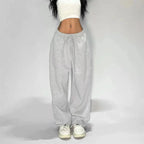 YKRON Y2K Gray Wide Leg Tactical Sweatpants