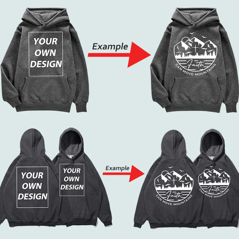 YKRON Custom DIY Print Streetwear Pullover Hoodie