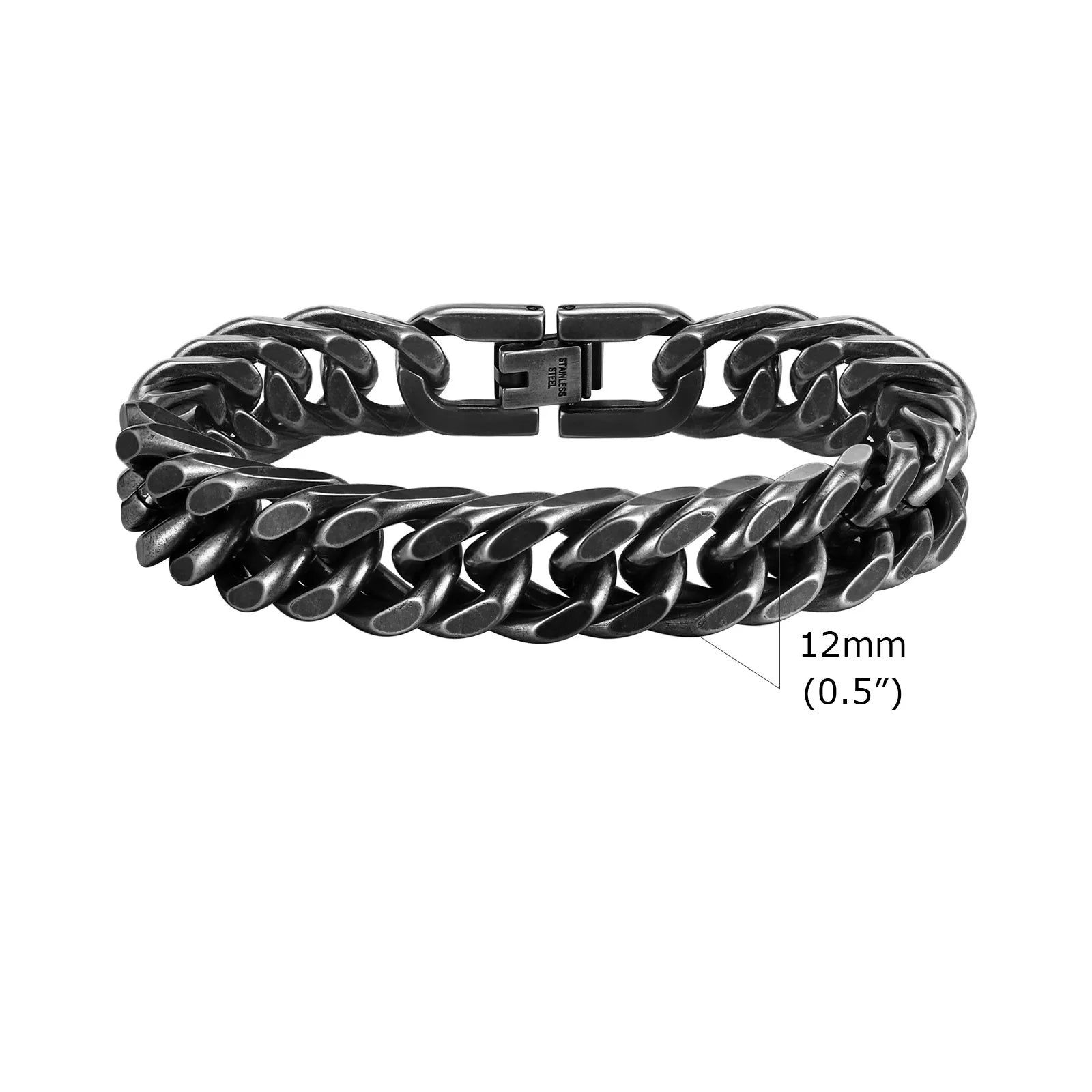 YKRON Heavy Cuban Stainless Steel Bracelet