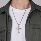 YKRON Retro Gothic Cross Hip Hop Necklace