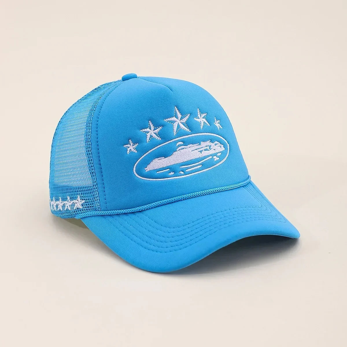 YKRON Embroidered Five Star Trucker Hat