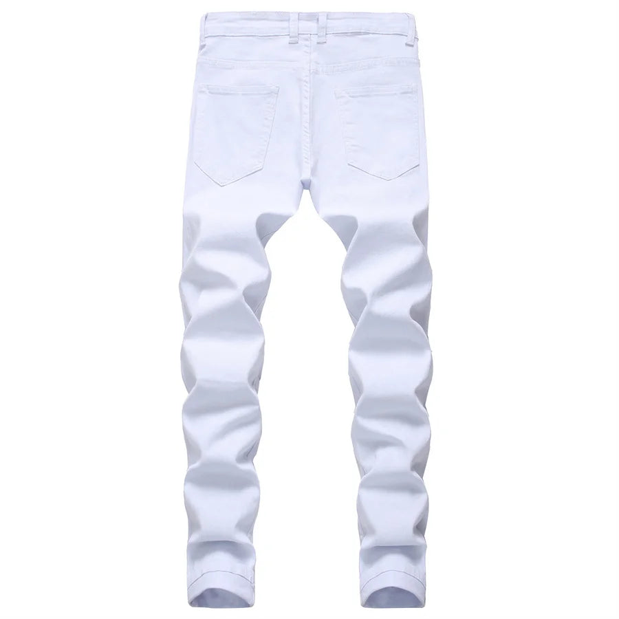 YKRON Y2K Distressed Red Hip Hop Jeans