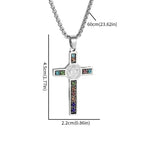 YKRON Saint Benedict Cross Stainless Steel Necklace