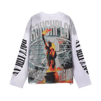 YKRON Rough Play Diamond Long Sleeve Oversized Tee
