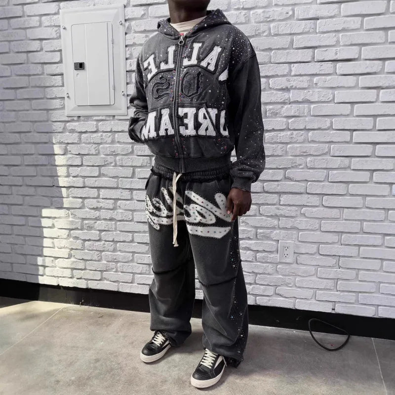 YKRON Valley Dreams Dark Style Oversized Hoodie