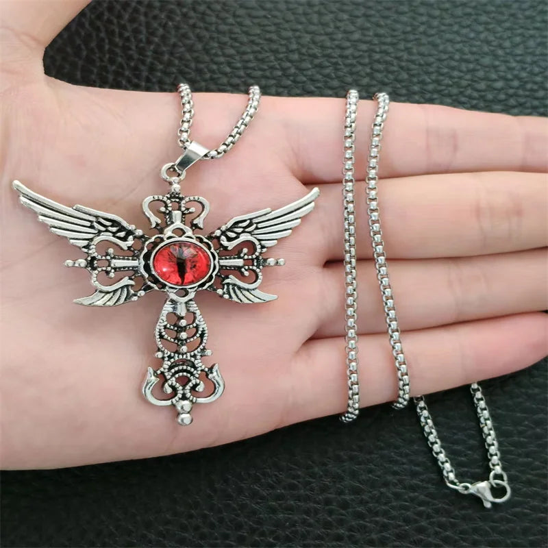 YKRON Retro Gothic Cross Hip Hop Necklace