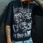 YKRON Abstract Face Oversized Streetwear Tee
