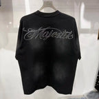 YKRON Majestik Rhinestone Print Hip Hop Tee
