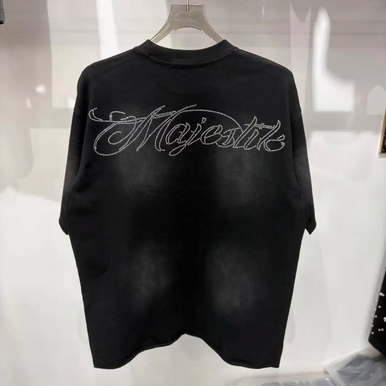 YKRON Majestik Rhinestone Print Hip Hop Tee