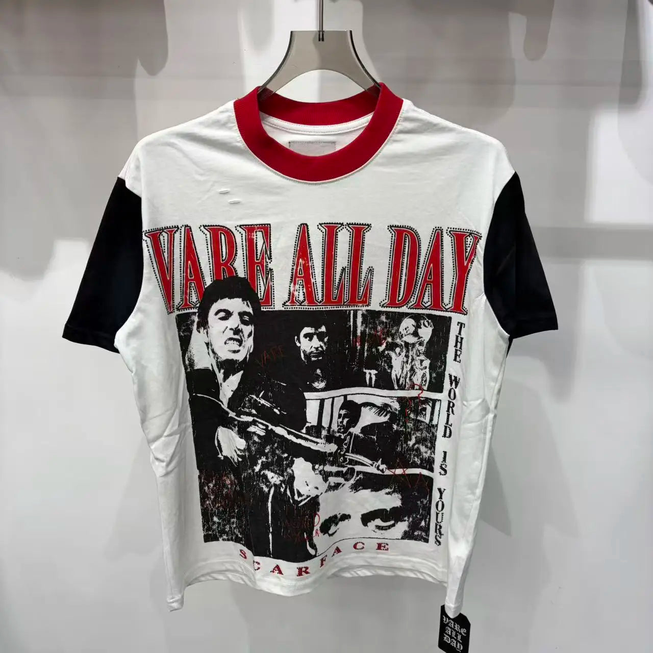 YKRON Rhinestone Diamond Baggy Streetwear Tee