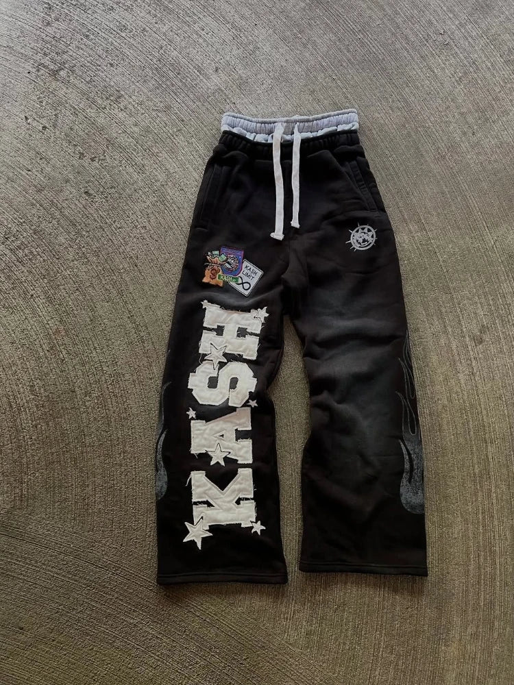 YKRON High Street Embroidered Casual Pants