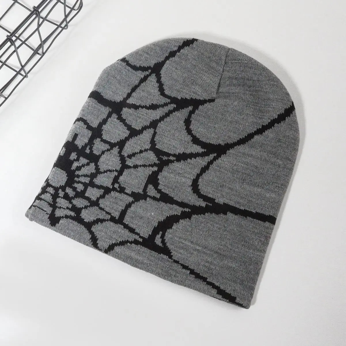 YKRON Spider Web Knit Y2K Beanie