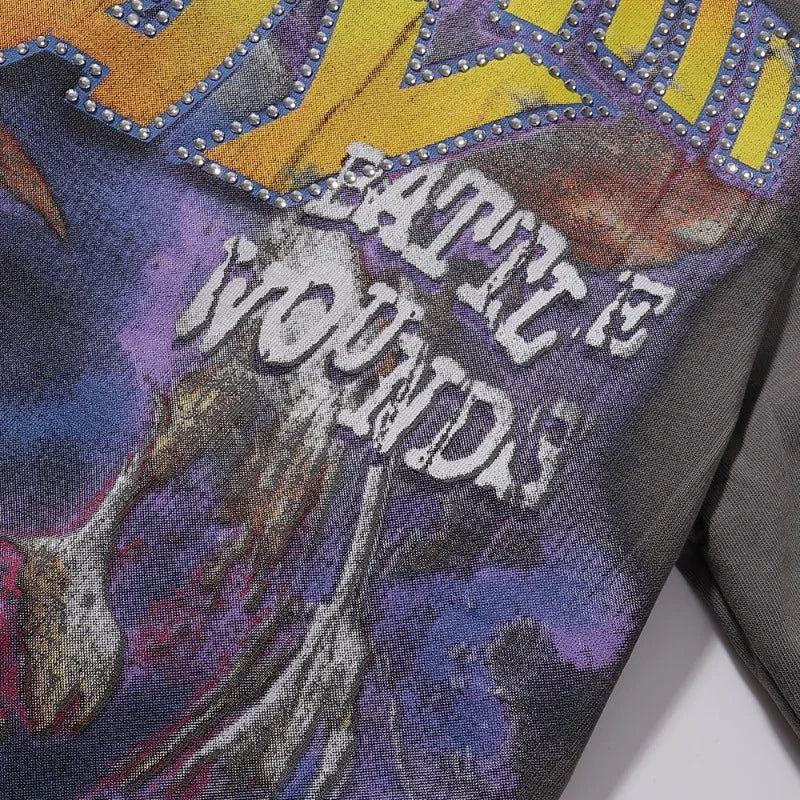 YKRON Rough Play Diamond Short Sleeve Oversized Tee