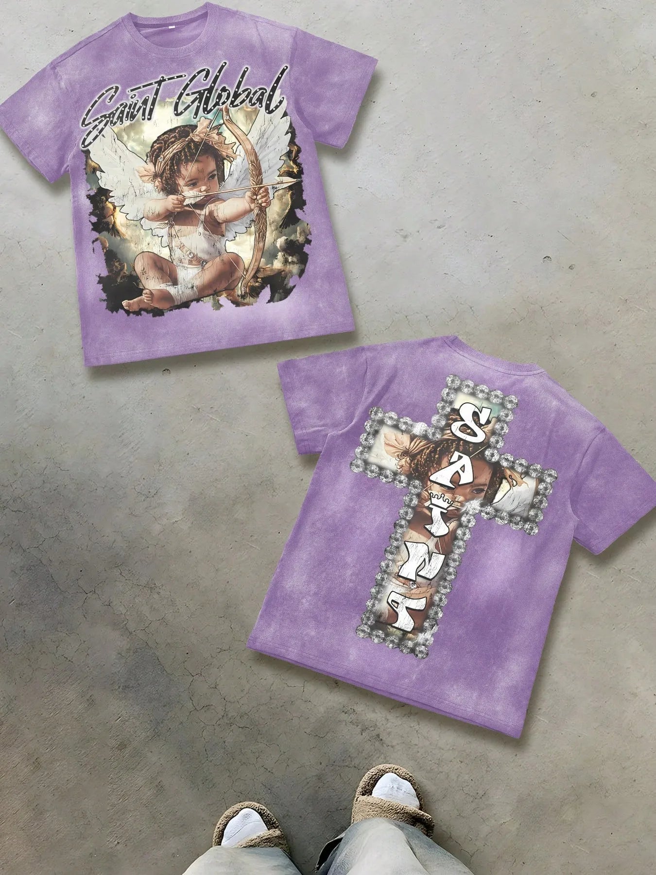 YKRON 3D Angel Print Summer Tee