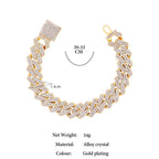YKRON Iced Prong Cuban Chain Bracelet