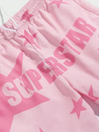 YKRON Pink Superstar Star Print Shorts