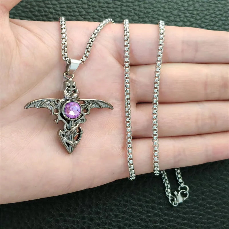YKRON Retro Gothic Cross Hip Hop Necklace