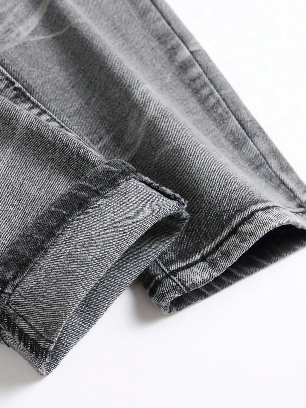 YKRON Streetwear Patchwork Ripped Elastic Jeans