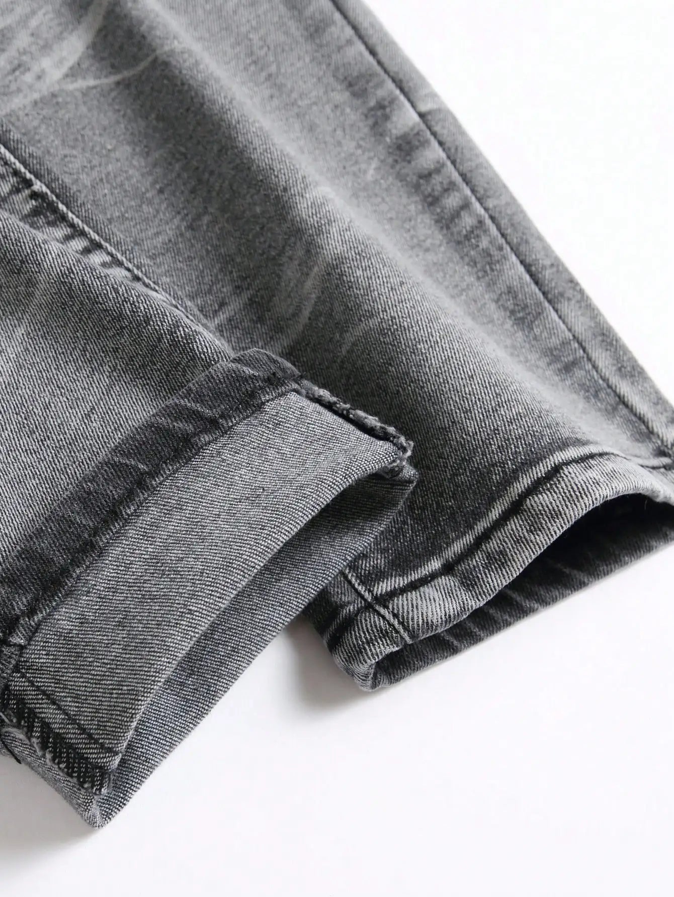 YKRON Streetwear Patchwork Ripped Elastic Jeans