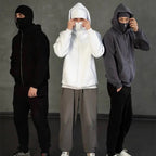 YKRON Double Hood Ninja Mask Zip-Up Hoodie