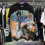 YKRON Rough Play Diamond Long Sleeve Oversized Tee