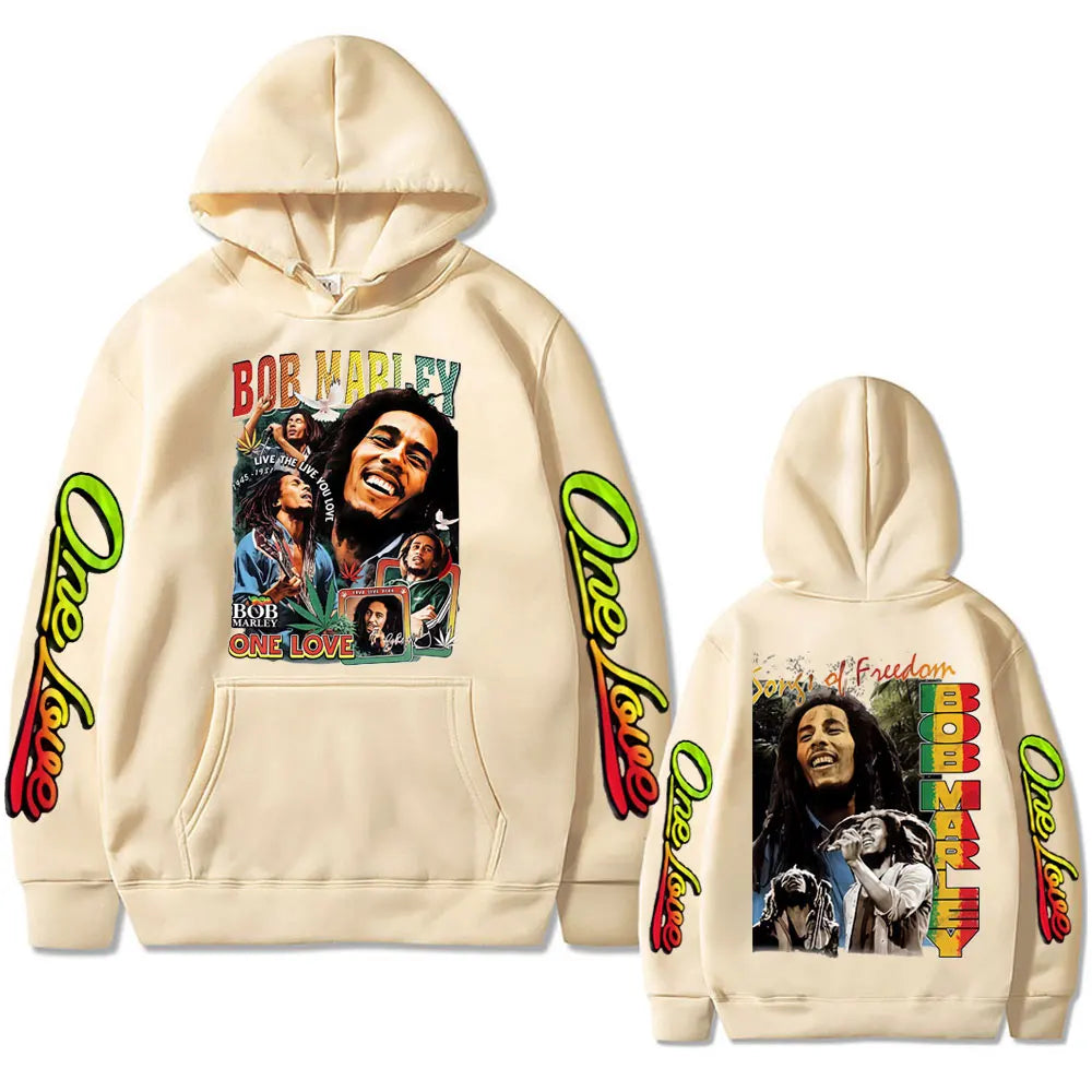 YKRON Bob Marley One Love Oversized Hoodie