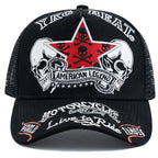 YKRON Punk Skull Crossbones Trucker Cap