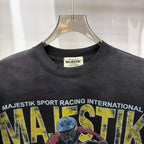YKRON Majestik Rhinestone Print Hip Hop Tee