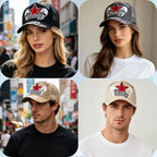 YKRON Punk Skull Crossbones Trucker Cap