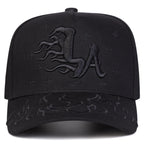 YKRON LA Flame Star Embroidery Cap