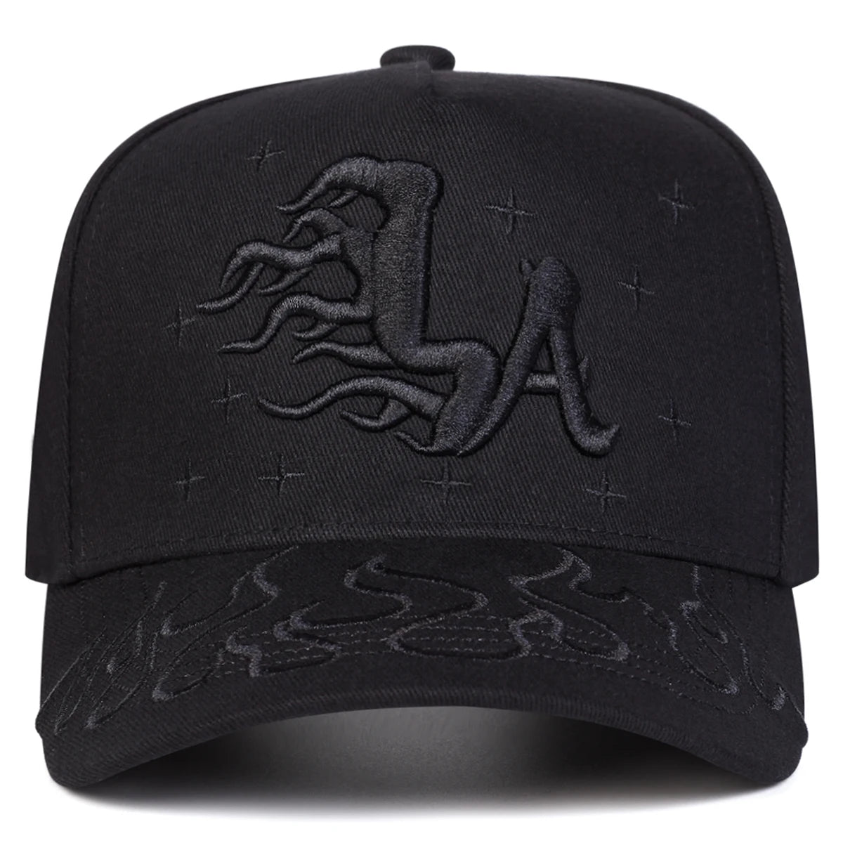 YKRON LA Flame Star Embroidery Cap