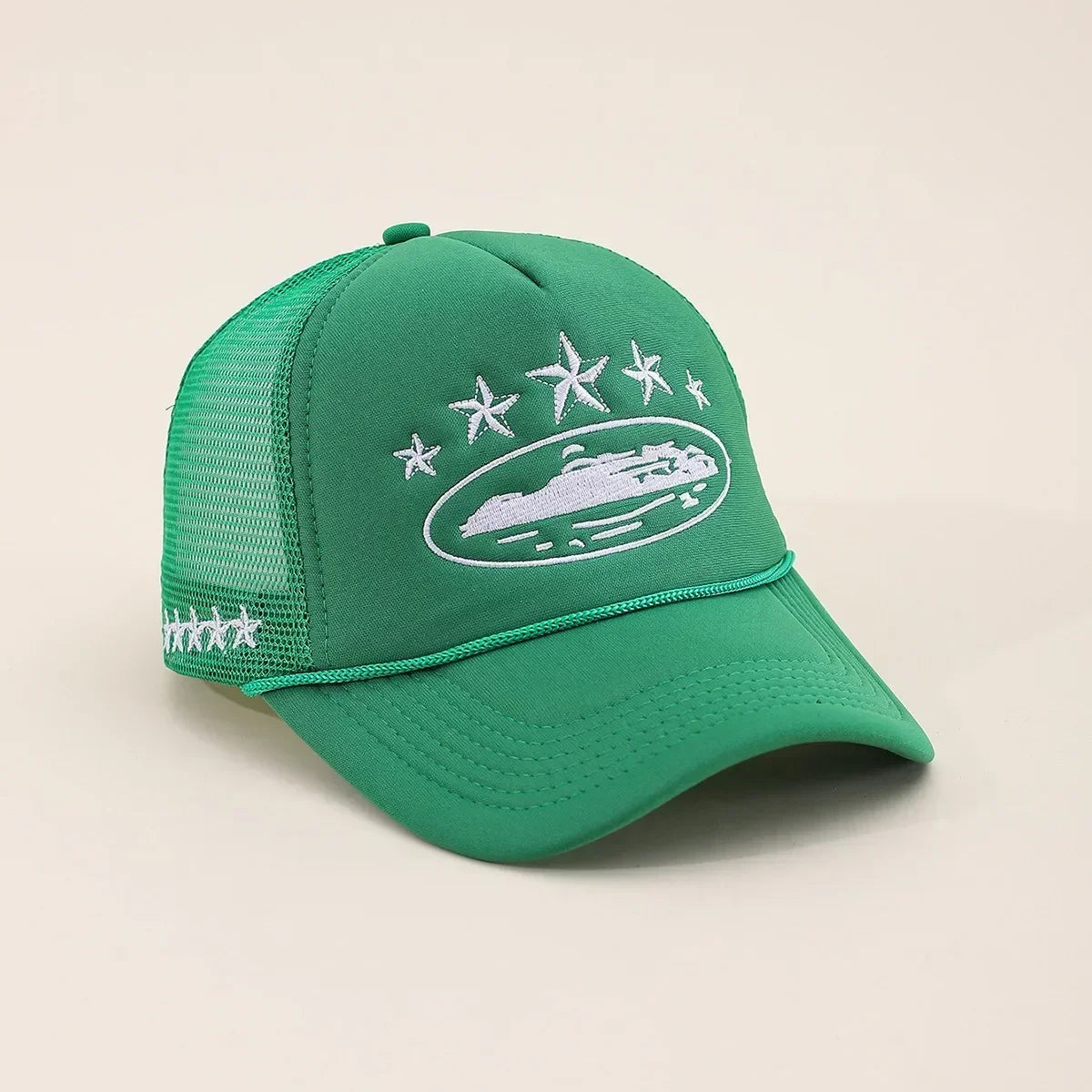 YKRON Embroidered Five Star Trucker Hat