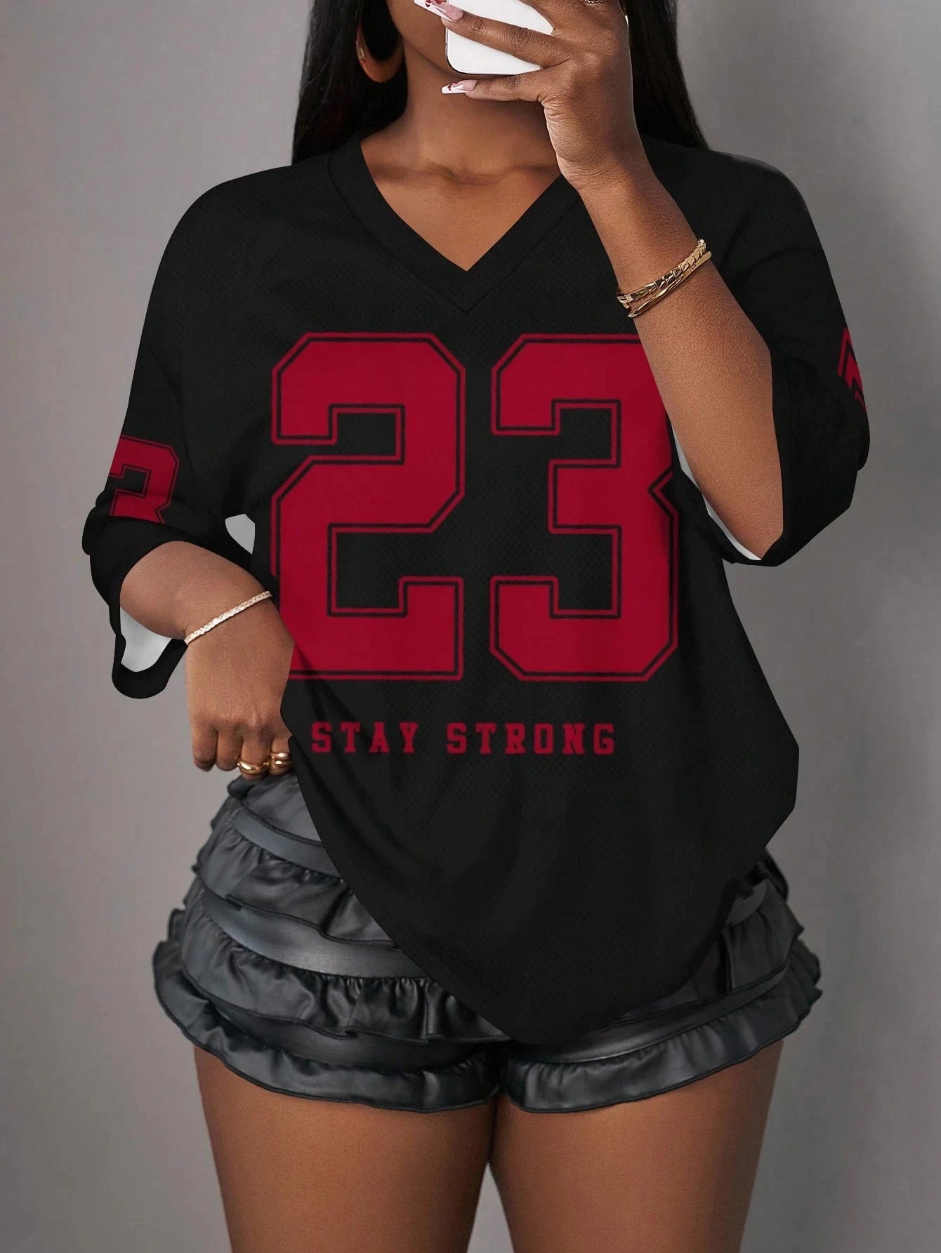 YKRON NO.23 Minimalist Y2K Basketball Jersey Tee