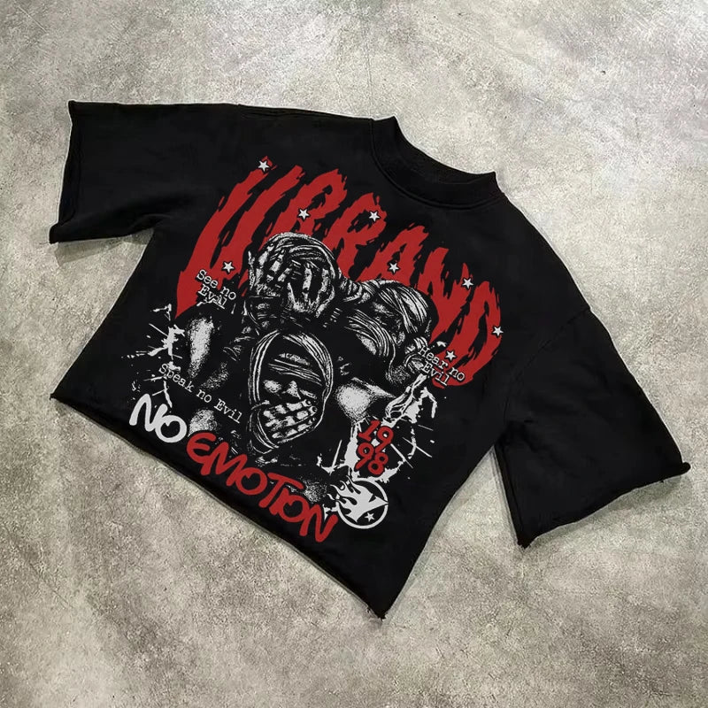 YKRON Abstract Face Oversized Streetwear Tee