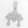 YKRON Iced Out Stacked Cross Cuban Chain Necklace