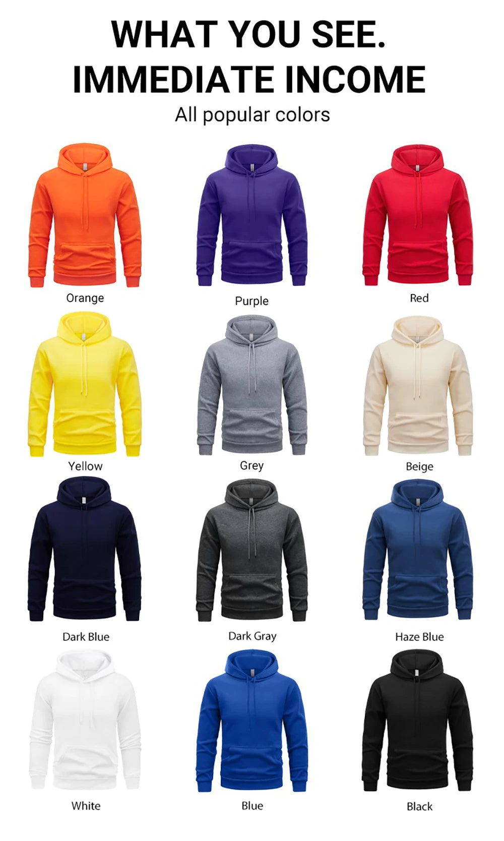 YKRON Custom DIY Print Streetwear Pullover Hoodie