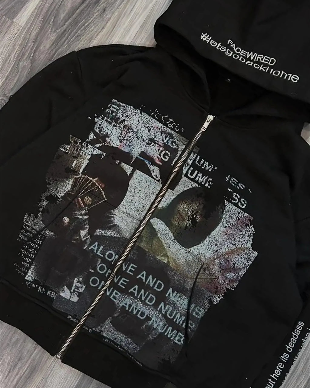 YKRON Harajuku Gothic Oversized Hoodie