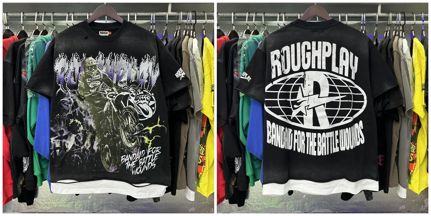 YKRON Rough Play Diamond Short Sleeve Oversized Tee
