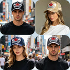 YKRON Punk Skull Crossbones Trucker Cap