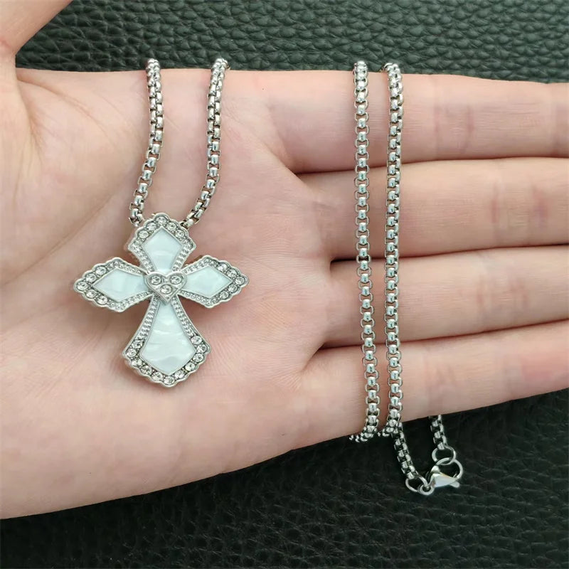 YKRON Retro Gothic Cross Hip Hop Necklace
