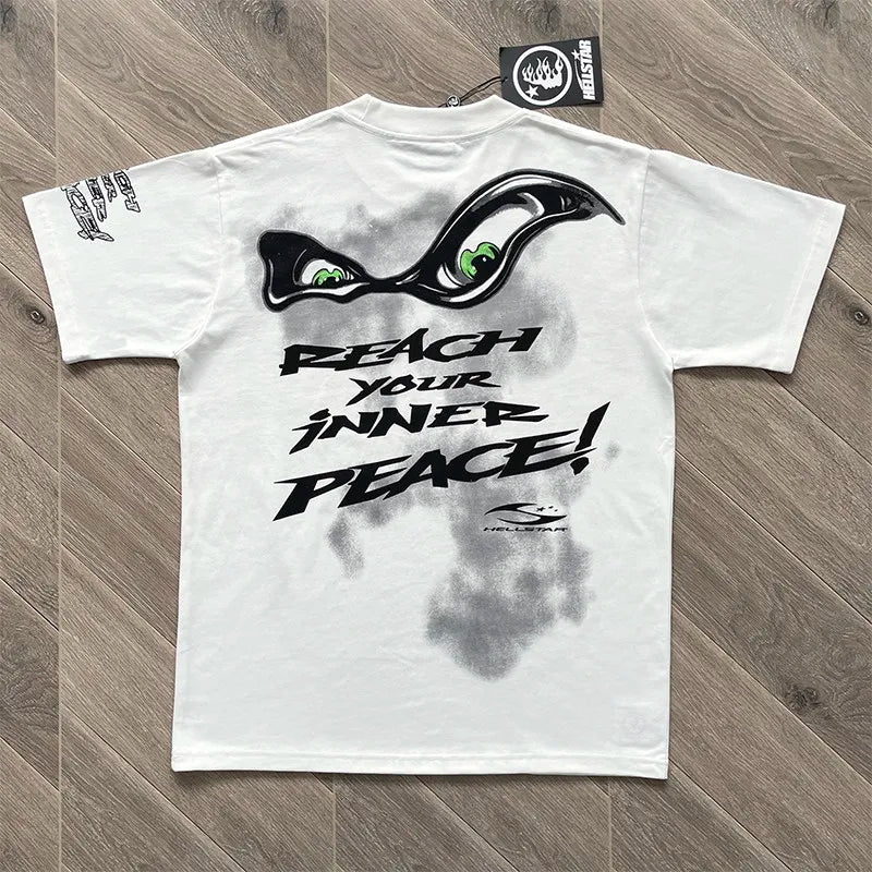 YKRON Hellstar Graffiti Print Short Sleeve Tee